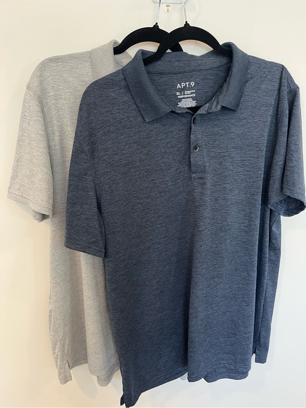 Apt. 9 Two-Pack Polo Shirts in Navy Blue and Light Gray
